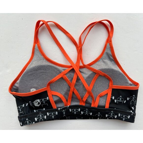 Born Primitive NWOT Warrior Sports Bra Skeleton Weightlifting Print Size Small - Picture 3 of 9